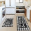 Buffalo Plaid Kitchen Rug Set Black White 2 pcs 6
