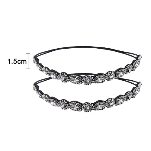 Tiara feminina com aplicações de strass de cristal. 1