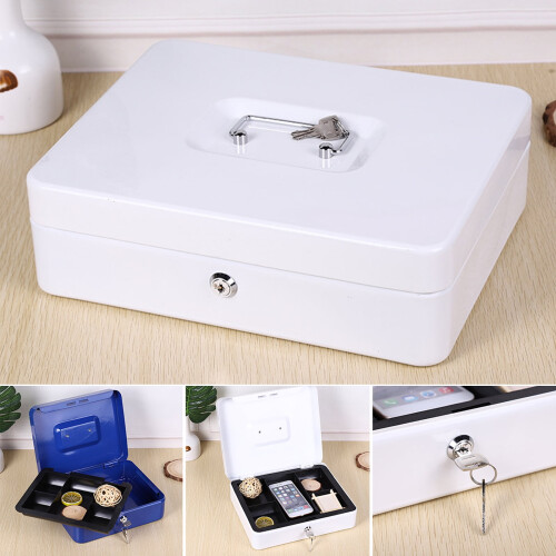 Metal Money Box with Lock and2Keys, Fireproof and 2