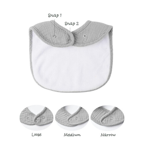 Muslin haklappar i bomull, bandana, dregelhaklappar, 8-pack 1