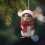 2D Acrylic Mouse Christmas Ornament with Scarf Design, 1 4