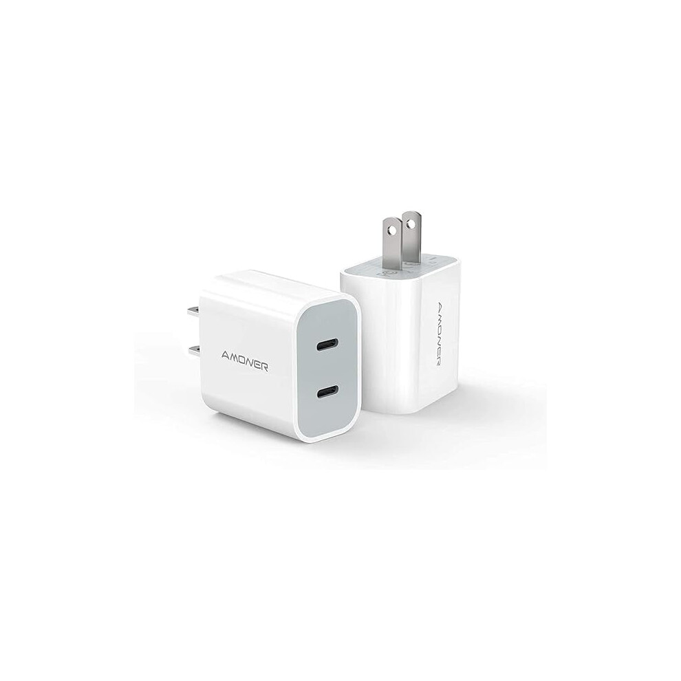 Amoner Usb-C Pd Fast Charger 25W Dual Port 2-Pack 9401284016939