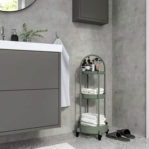 JUTTERSBO Grey-Green Storage Trolley 36x36cm