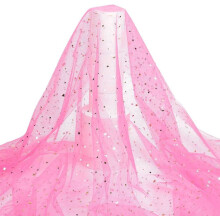 Tulle rose pailleté 3 mètres
