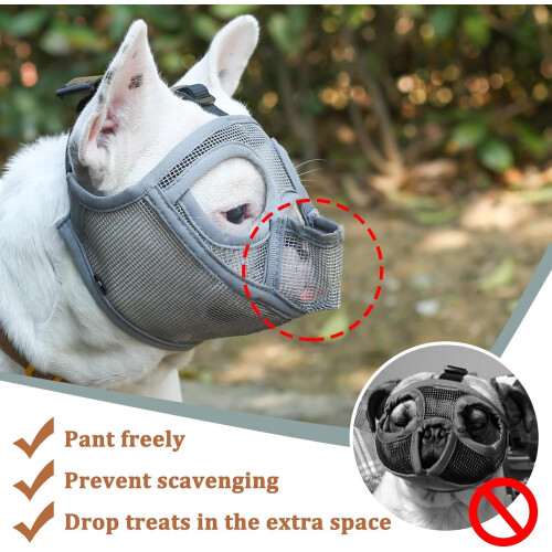 Soft Mesh Dog Muzzle for Short-Snouted Breeds, Full Pant 2
