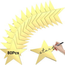 Gold Star Cutouts Paper Decor 80 pcs 11.81 inch