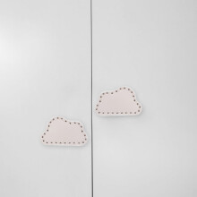 White Cloud-Shaped Copper Cabinet Handles 2-Pack