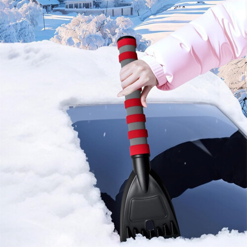 Car Windshield Ice Scraper14-Inch Ergonomic Silicone Handle