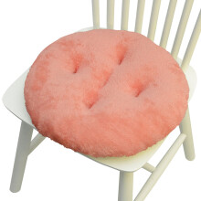 Coussin de siège rond en polyester rose 40 x 40 cm (1 pièce)