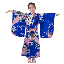 Bata de estilo japonés para niñas, vestido kimono para bebés, talla 4-5