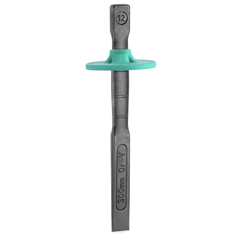 Cinzel para alvenaria com protetor de mão e extremidade plana de 30 cm (12 polegadas)