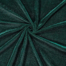 Tissu velours froissé vert foncé, 168 cm de large