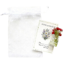 Cartão de felicitações com bolso florido para amigos, família e crianças.