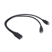 Cabo divisor USB-C para carregar dois dispositivos tipo C.