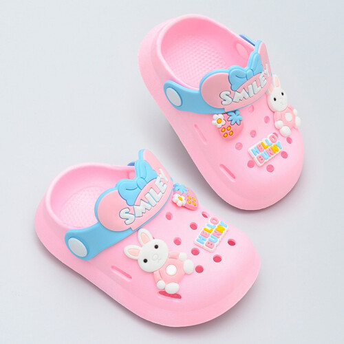 Children's pink sandals breathable closed-toe soft sole 1