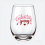 Galentine's Stielloses Weinglas Rosa Rotes Herzdesign 1