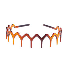 Black Plastic Wavy Tooth Headband 1 PC