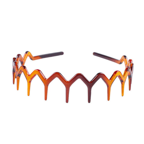 Black Plastic Wavy Tooth Headband 1 PC