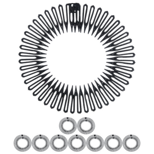 Spiral-Haarbänder, dehnbare Haarkämme, 10 Stück