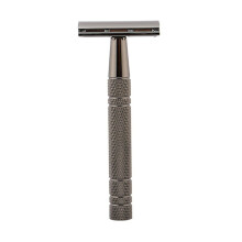 Rose Gold Double-Edge Safety Razor with 10 Platinum Blades
