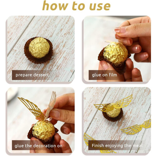 Chokolade Troldmandsvinger Cupcake Toppers 50 stk. 2
