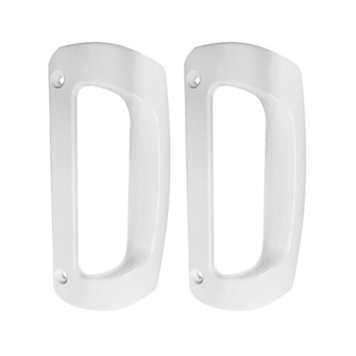 Poignée de réfrigérateur verticale en plastique blanc (2 pièces)
