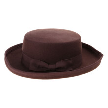 Vintage fedora hoge hoed met korte rand, 1 stuk