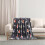 Christmas Sherpa Throw Blanket Snowman Pattern Grey 4
