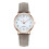 Women's Leather Band Quartz Watch Gray Small Round Dial 2