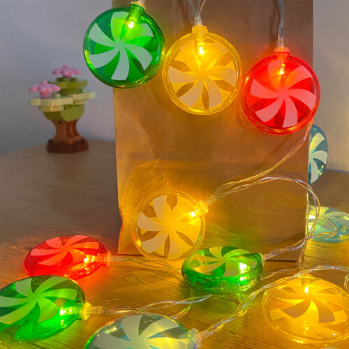 AuroraX colored spiked Thanksgiving lights – 20 LED candy