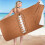 Serviette de plage en microfibre douce à séchage rapide 76 x 152 cm marron 1