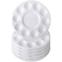 Farbpalette aus Kunststoff, weiß, 6er-Pack