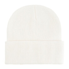 Knit Winter Beanie Cap Soft Acrylic Warm Cuffed Hat White