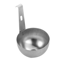 Egg boiler and steamer rack with spoon black stainless