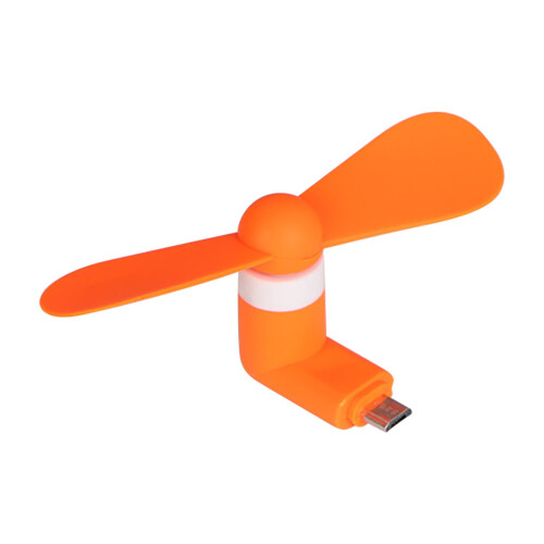 Bærbar ventilator til Android-telefoner Orange 2-pak