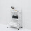 HORNAVAN White Storage Trolley 26x48x77cm 1