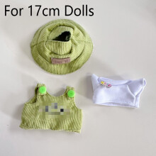 Puppenkleidung für 17 cm Puppen, grünes 3-teiliges Outfit-Set