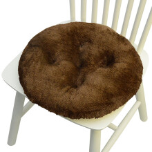 Round Seat Cushion Polyester Brown 16x16 Inch 1 Pc