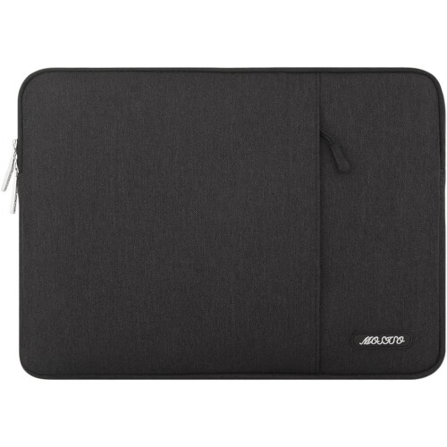 Housse pour ordinateur portable 13,3 pouces, étui vertical en polyester noir avec