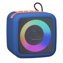 Altavoz portátil Bluetooth 5.3 con luces RGB y cable largo