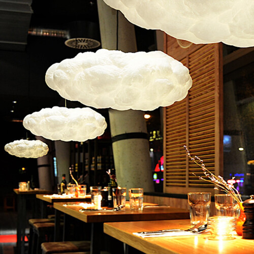 White Cloud Pendant Light Nordic Cotton Ceiling Fixture 1 2