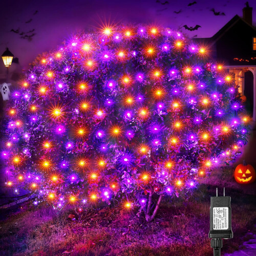 Halloween LED-netverlichting 8,4 ft x 5,2 ft 200 LED's