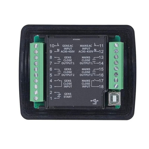 MEBAY ATS320AC for Generator ATS Controller Panel Auto Transfer  with USB Port Dual Power  Controller Panel