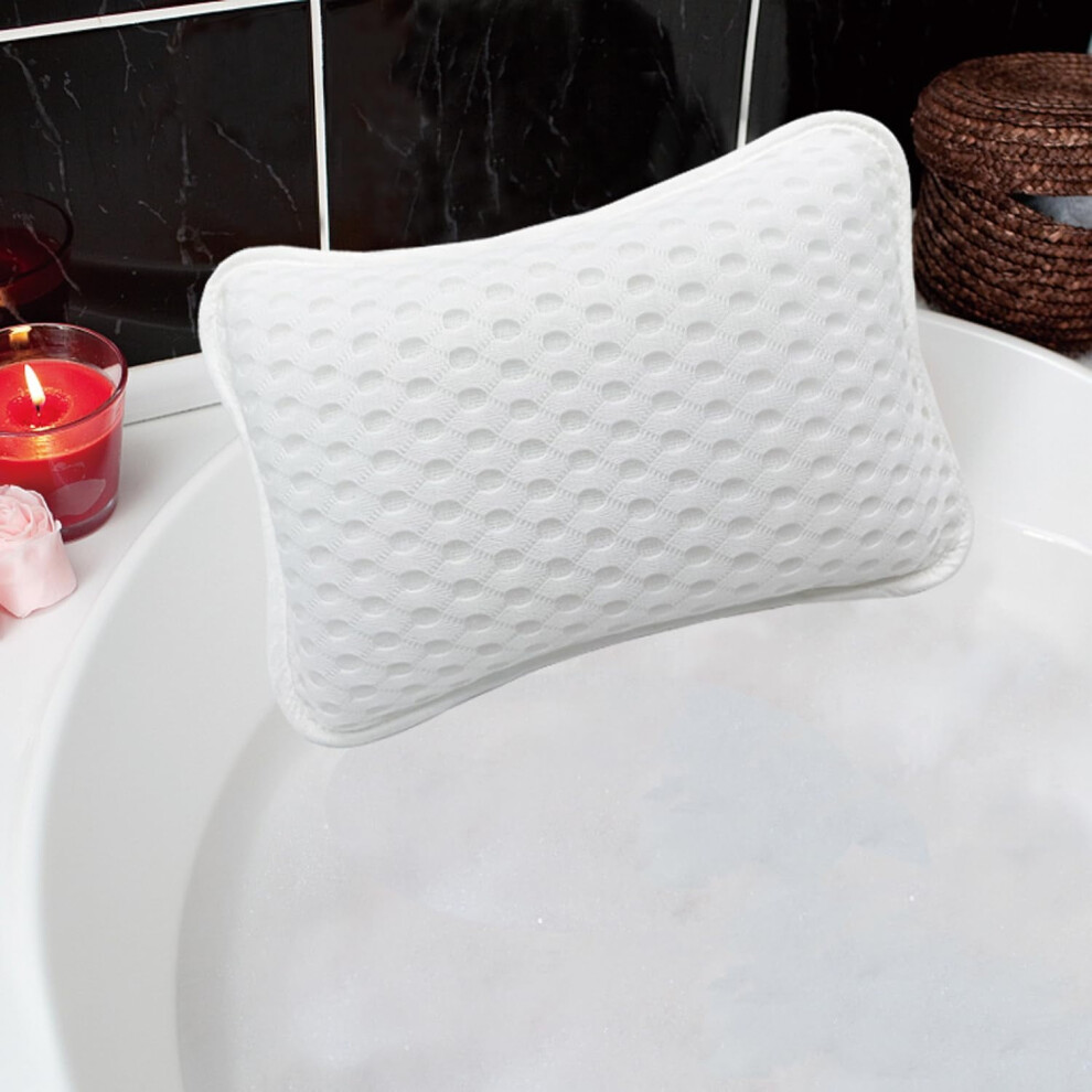 Bath Pillow for Tub with Suction Cups Pink