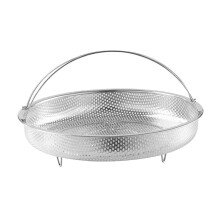 Stainless Steel Steamer Basket Round Mesh with Handle