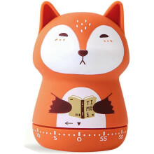 Orange Fox Wind-Up Timer 60 Minutes for Kids
