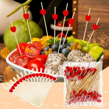 Cure-dents décoratifs jetables et brochettes à fruits (100 pièces)