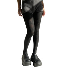 Vintage argyle panty, katoenen ondoorzichtige legging