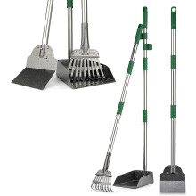 Bajsskopa i rostfritt stål med bricka och spade, 1-pack