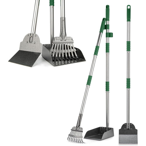 Agerøse i rustfrit stål med bakke og spade, 1 stk.